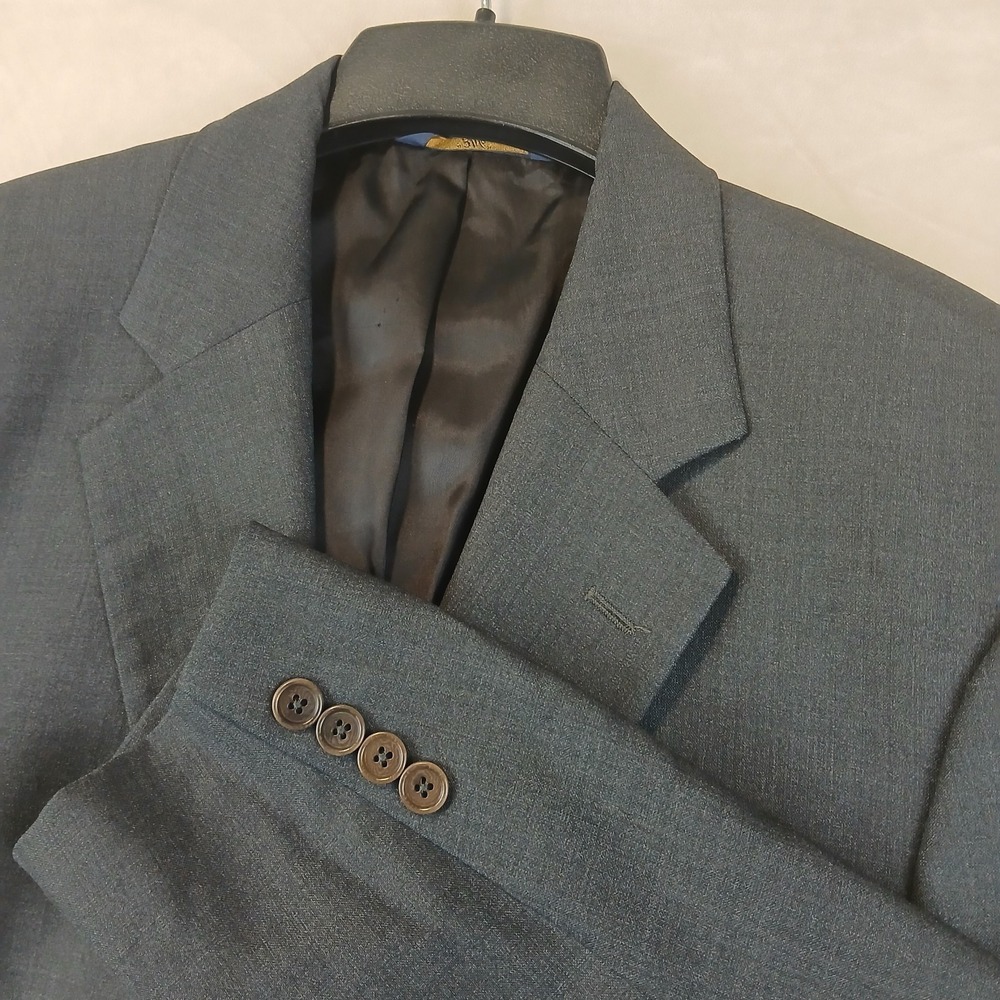 Brooks Brothers 346 40R Mens Blazer Sport Coat Gray Stretch 21x31 (42R)
